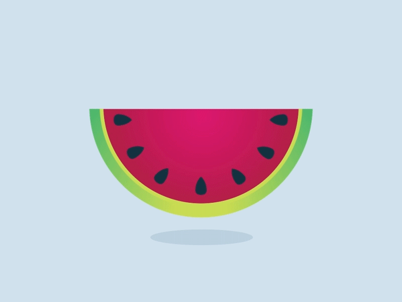 Watermelon 2d after effects animate animation debut gif loop motion new splashes summer watermelon