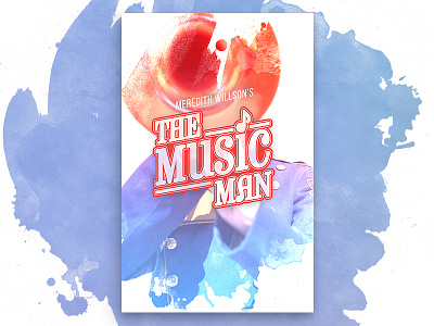 The Music Man Poster band instrument music musical paint poster splatter theater tie dye