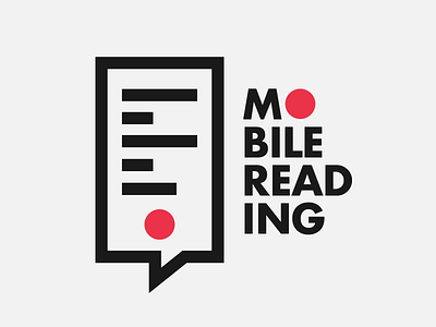 Mobile Reading application branding identity logo mobile reading symbol
