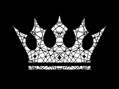 Hyperarchy Crown adobe illustrator black and white branding crown crown logo king logo mark royalty