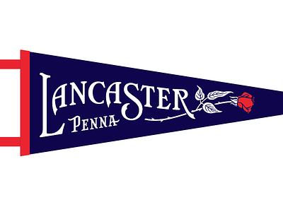 Lancaster, PA Pennant pennant typography