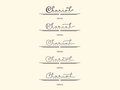 Chariot Chauffeur branding historical logo typography