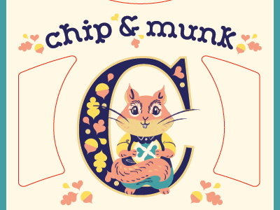 Chip & Munk design illustration packaging vintage