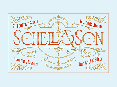 Schell & Son antique design film historical props typography