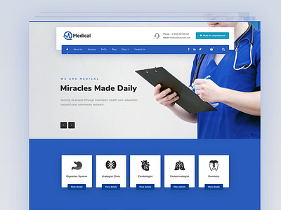 Medical WordPress theme theme ui ux web website website builder website design websites wordpress wordpress design wordpress theme xtra