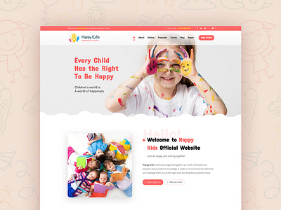 Kindergarten WordPress Theme theme ui ux web web desgin web designer website wordpress wordpress design wordpress theme xtra