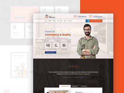 Home Renovation WordPress Theme agency design theme ui ux web designer website wordpress wordpress design wordpress theme