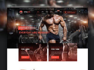 GYM WordPress Theme design theme ui ux web designer website wordpress wordpress design wordpress theme xtra