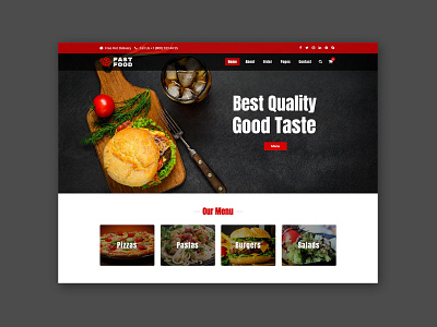 Fast food wordpress theme ‌ design fastfood ui ux web designer website wordpress wordpress design wordpress theme