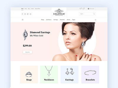 Jewelry shop WordPress theme ‌ jewellery jewelry jewelry web shop ui ux web designer website wordpress wordpress design wordpress theme