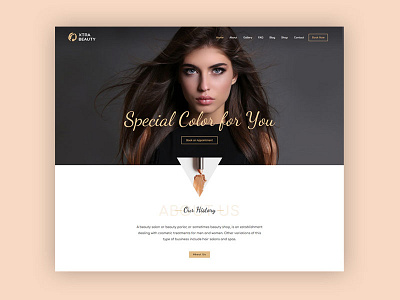 Beauty salon website wordpress theme