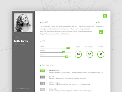 CV-resume WordPress Theme