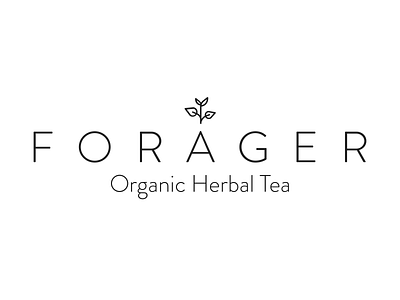 Forager Herbs Logo branding design forage healthy herb herbal tea icon logo natural tea typography vector