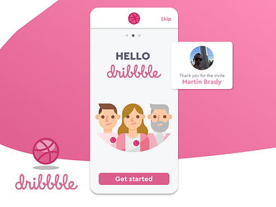 Hello Dribbble debut dribbble hello interface ios onboard ui ux welcome world