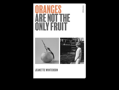 Book Cover Challange - Oranges are Not the Only Fruit bookcover cover design graphicdesign layout orange publication typography