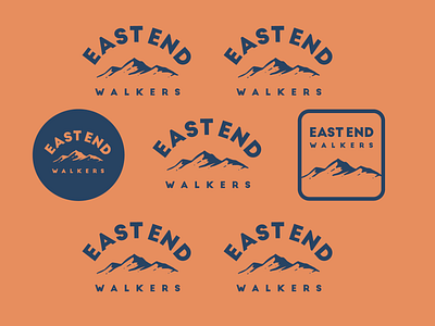 East End Walkers Branding brand brand design branding design graphicdesign logo logodesign logotype navy orange outdoors typogaphy vector