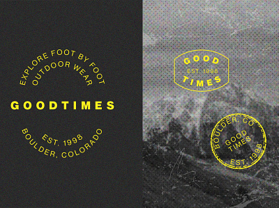 Good Times branding collage design graphic design graphicdesign layout logo texture typography vector