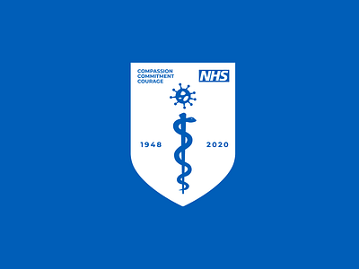 NHS COVID-19 Insignia art covid 19 design flat healthcare identity illustration logo nhs simple vector virus