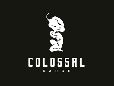 Colossal Sauce art branding dark design designer flat graphic design identity illustration logo simple vector