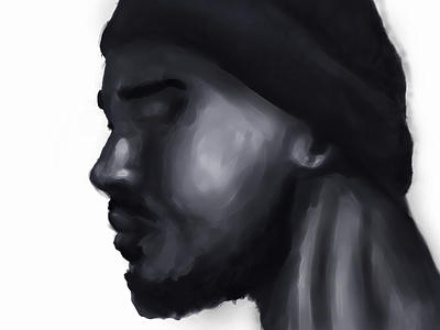 Frank Ocean Digital Painting adobe art black and white bw creative digital digital painting frank ocean fun illustration painting photoshop