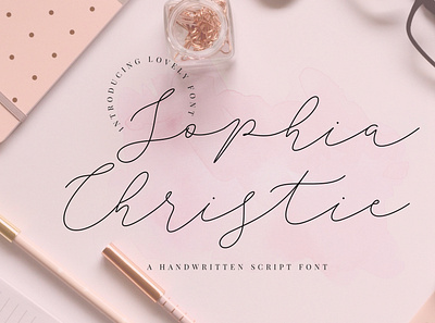 Sophia Christie Script branding brush calligraphy handwriting handwritten logo quotes script signature typography