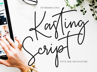 Kasting Script Signature branding brush calligraphy handwriting handwritten logo quotes script signature typography