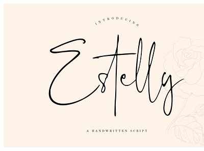 Estelly Stylish Signature branding brush calligraphy handwriting handwritten logo quotes script signature typography