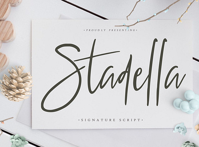 Stadella Signature Script branding brush calligraphy handwriting handwritten logo quotes script signature typography