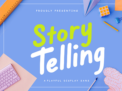 Story Telling Fun Font branding classy condensed display handdrawn handlettering handwritten handwritting sans serif serif