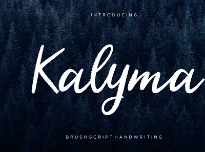 Kalyma Brush Script branding brush calligraphy handwriting handwritten logo quotes script signature typography