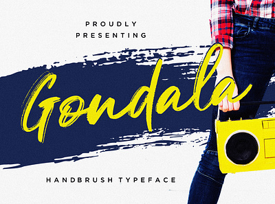 Gondala Handbrush Typeface branding brush calligraphy handwriting handwritten logo quotes script signature typography