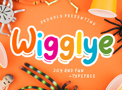 Wigglye Joy & Fun Typeface handwritten