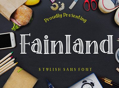 Fainland Stylish Sans branding classy condensed display handdrawn handlettering handwritten handwritting sans serif serif