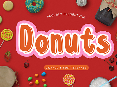 Donuts Joyful & Fun Typeface handwritten