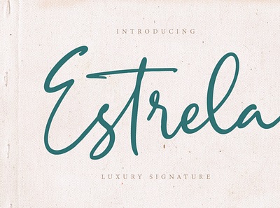 Estrela Luxury Signature branding brush calligraphy handwriting handwritten logo quotes script signature typography