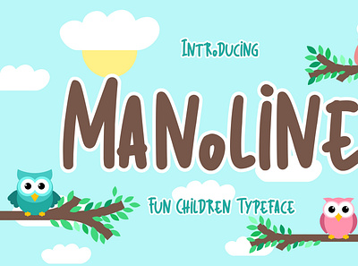 Manoline Fun Children Typeface handwritten