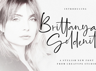 Brittanya Goldenite Stylish Handwritten branding brush calligraphy handwriting handwritten logo quotes script signature typography