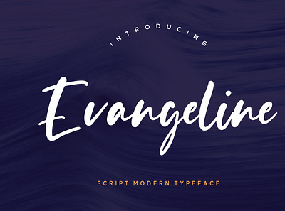 Evangeline Modern Script branding brush calligraphy handwriting handwritten logo quotes script signature typography
