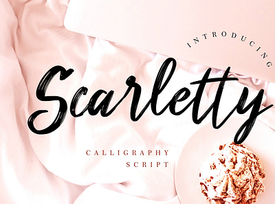 Scarletty Calligraphy Brush branding brush calligraphy handwriting handwritten logo quotes script signature typography