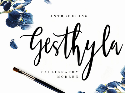 Gesthyla Calligraphy Modern branding brush calligraphy handwriting handwritten logo quotes script signature typography