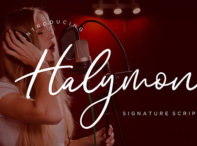 Halymon Signature Script branding brush calligraphy handwriting handwritten logo quotes script signature typography