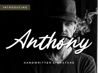 Anthony Handwritten Signature branding brush calligraphy handwriting handwritten logo quotes script signature typography