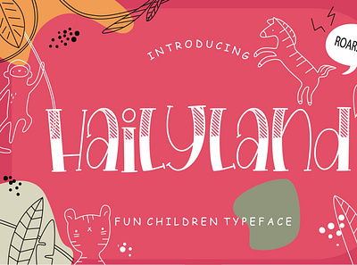 Hailyland Fun Children Typeface children handwriting