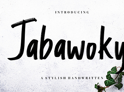 Jabawoky Stylish Handwritten branding brush calligraphy handwriting handwritten logo quotes script signature typography