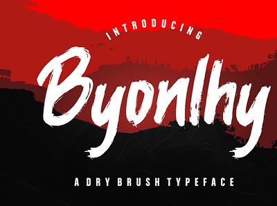 Byonlhy Dry Brush Typeface branding brush calligraphy handwriting handwritten logo quotes script signature typography