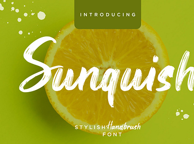 Sunquish Stylish Handbrush branding brush calligraphy handwriting handwritten logo quotes script signature typography