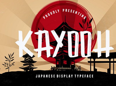 Kayooh Japanese Display Typeface branding classy condensed display handdrawn handlettering handwritten handwritting sans serif serif