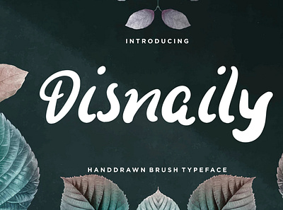 Disnaily Handdrawn Brush branding brush calligraphy handwriting handwritten logo quotes script signature typography