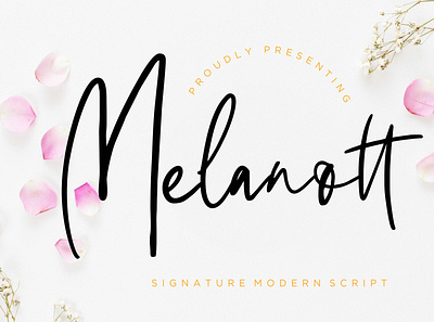 Melanott Modern Signature branding brush calligraphy handwriting handwritten logo quotes script signature typography