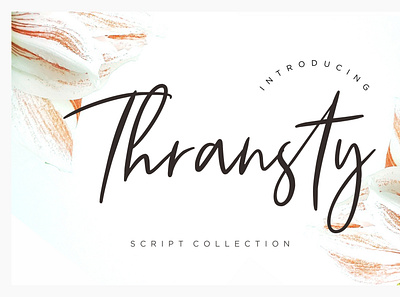 Thransty Handwritten Script branding brush calligraphy handwriting handwritten logo quotes script signature typography